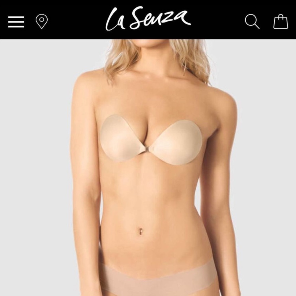 NEW ⭐️ La Senza, Feather-lite Backless Push up Bra, size A, Rose Tan